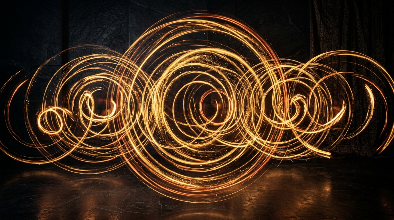 Abstract Garba lights and circular movements